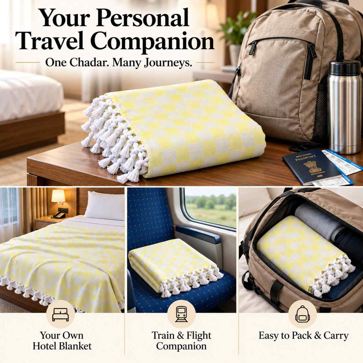 Premium 3D Bhagalpuri Dull Chadar for Single Bed | 100 X 54 Inches | Soft Cotton AC Blanket & Lightweight Summer Chadar