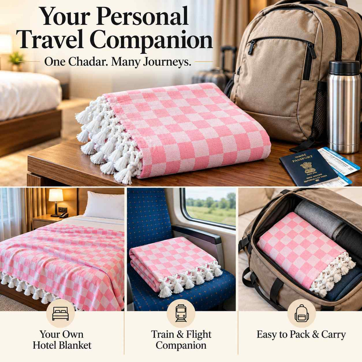 Premium 3D Bhagalpuri Dull Chadar for Single Bed | 100 X 54 Inches | Soft Cotton AC Blanket & Lightweight Summer Chadar