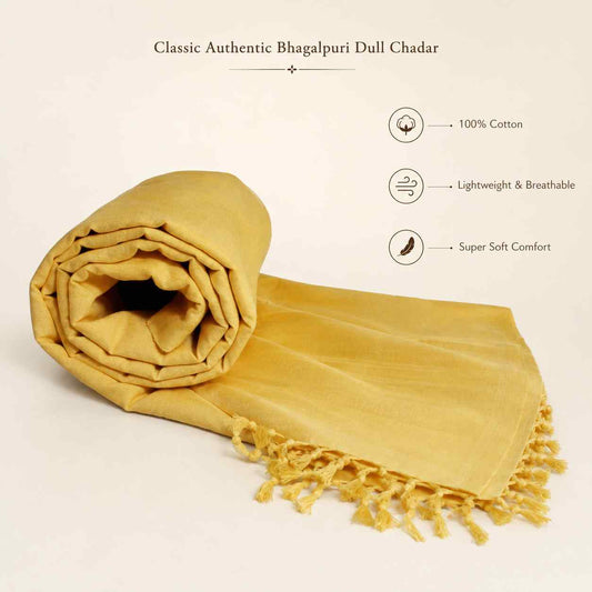 Authentic Bhagalpuri Dull Chadar – Lightweight Pure Cotton AC & Travel Blanket - Classic ( 94×50 in )