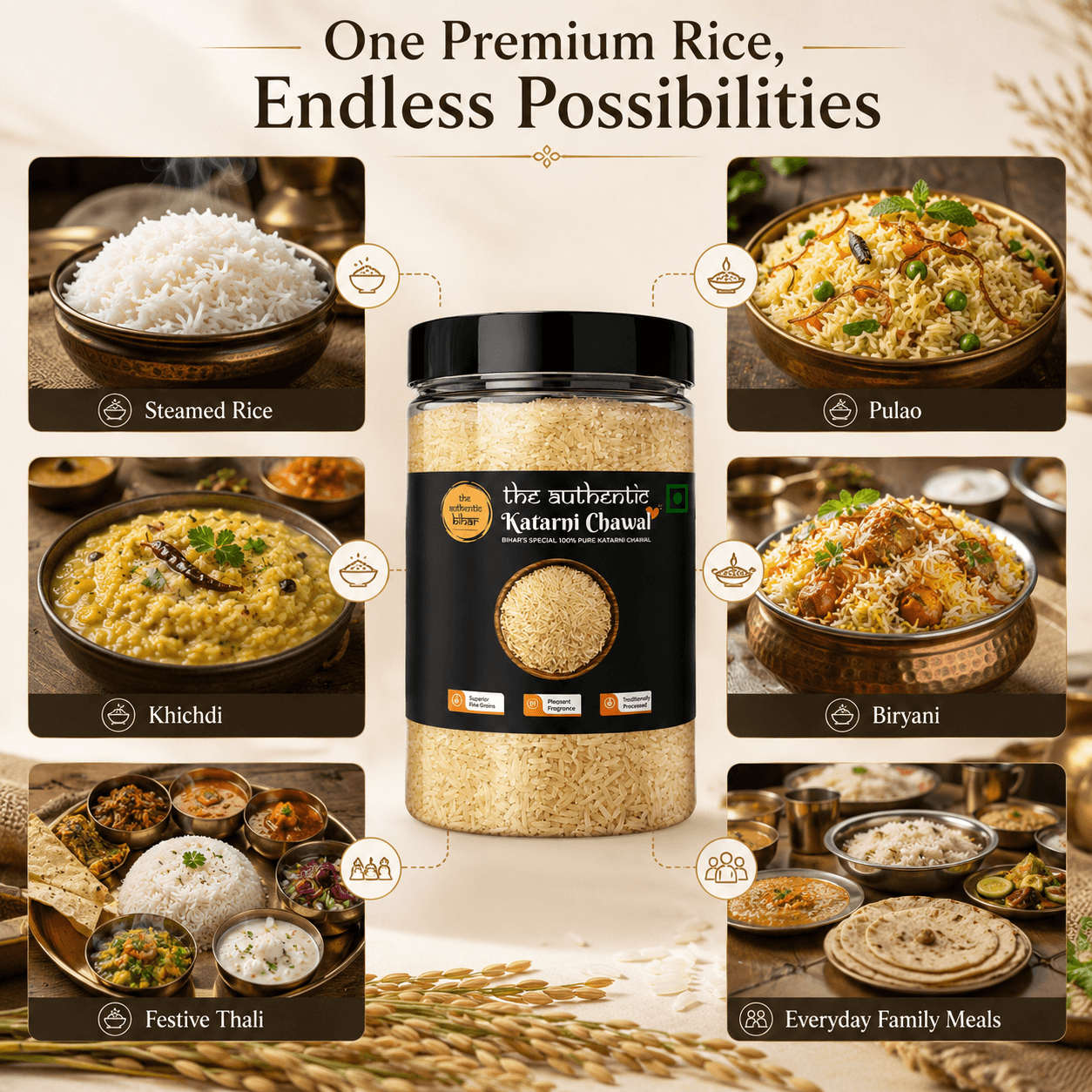 The Authentic Bihar Premium Bhagalpuri Katarni Chawal – Naturally Aromatic Fine Grain Rice