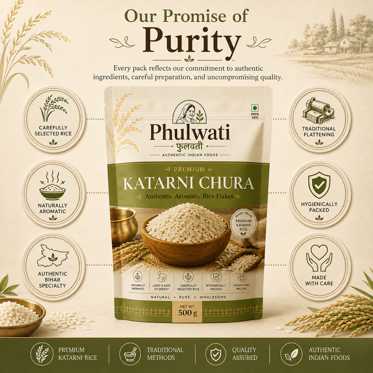 Phulwati Premium Katarni Chura – Authentic Aromatic Rice Flakes