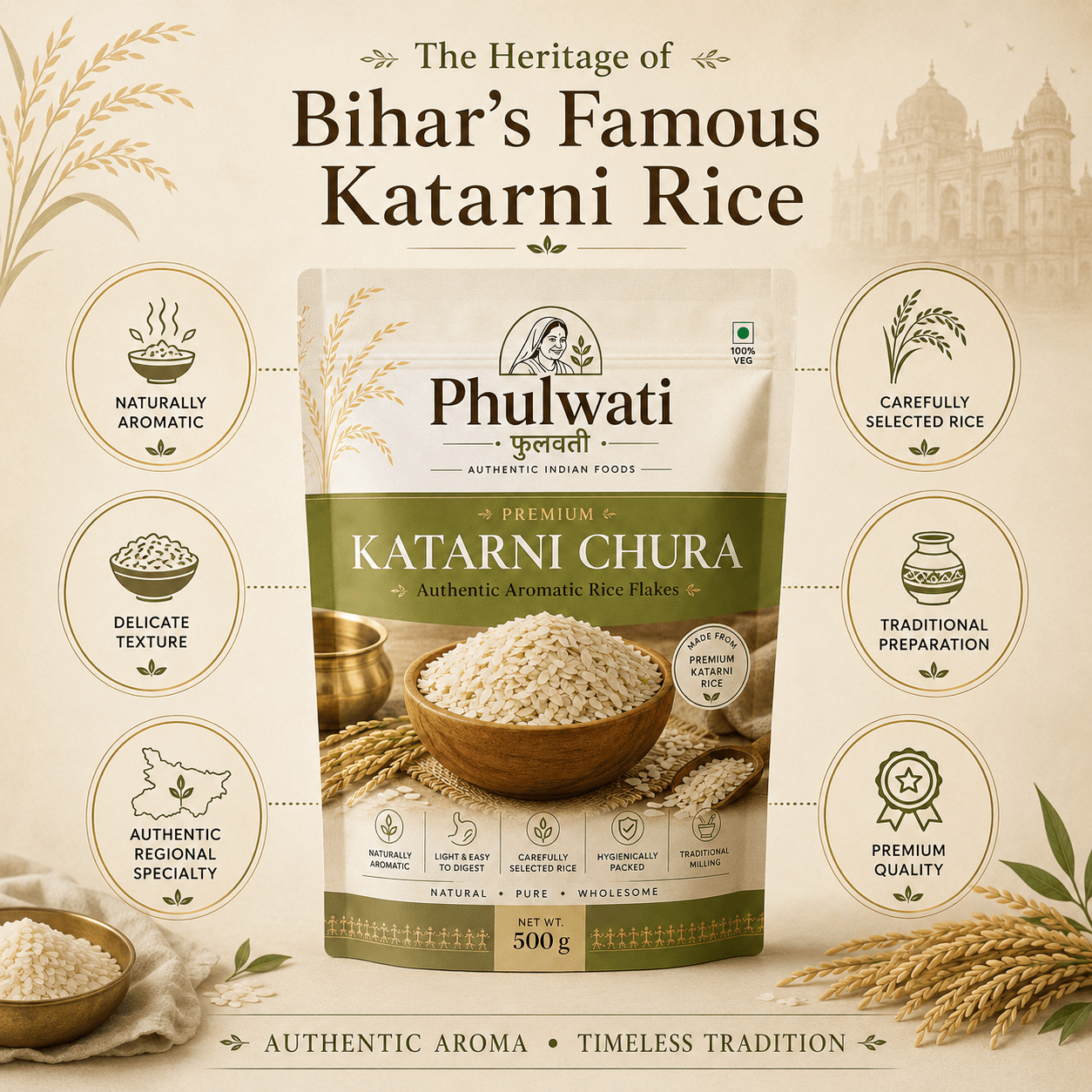 Phulwati Premium Katarni Chura – Authentic Aromatic Rice Flakes