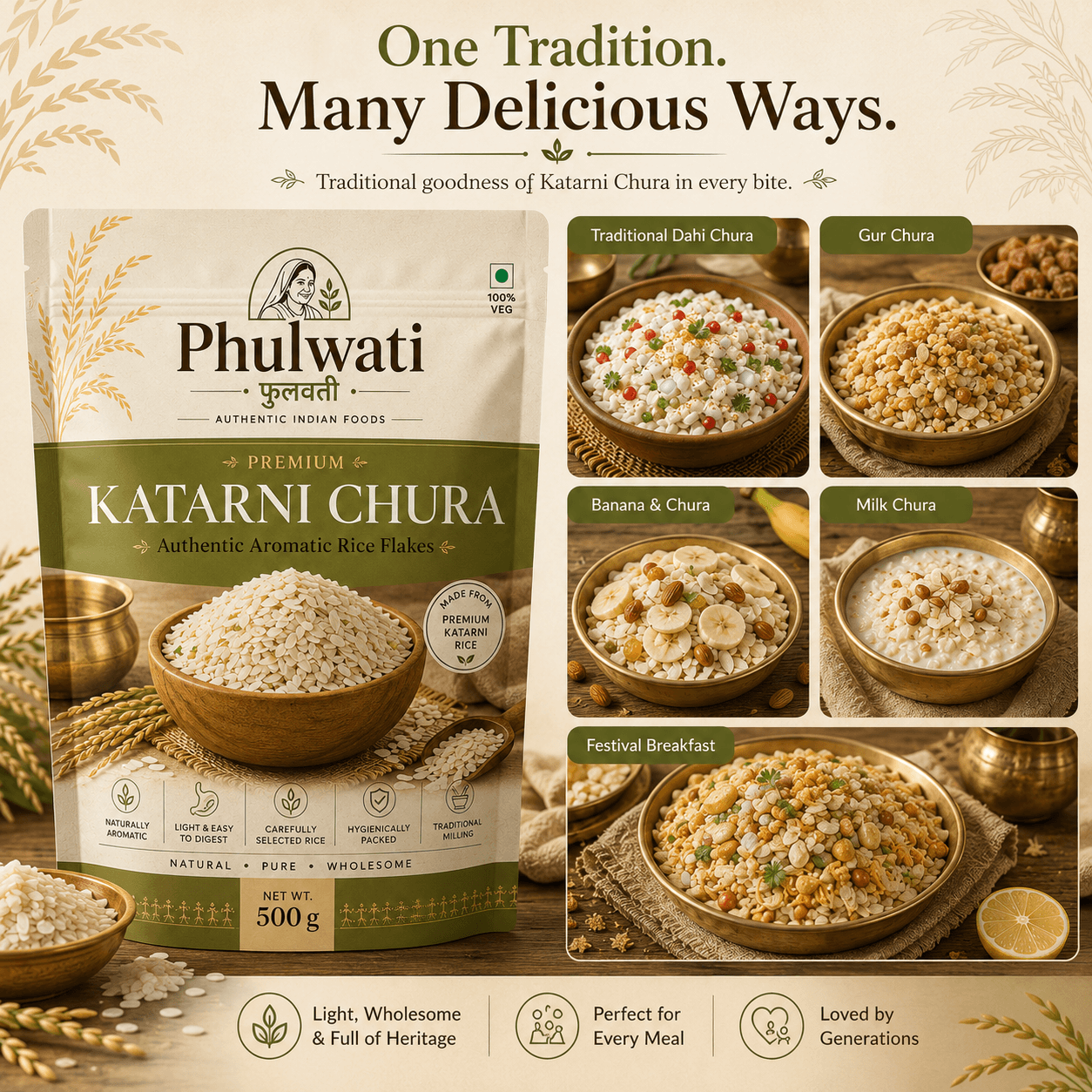 Phulwati Premium Katarni Chura – Authentic Aromatic Rice Flakes