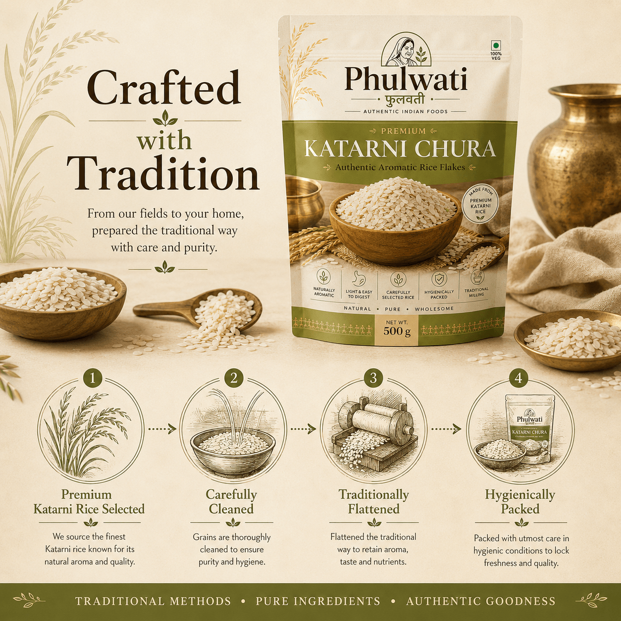 Phulwati Premium Katarni Chura – Authentic Aromatic Rice Flakes