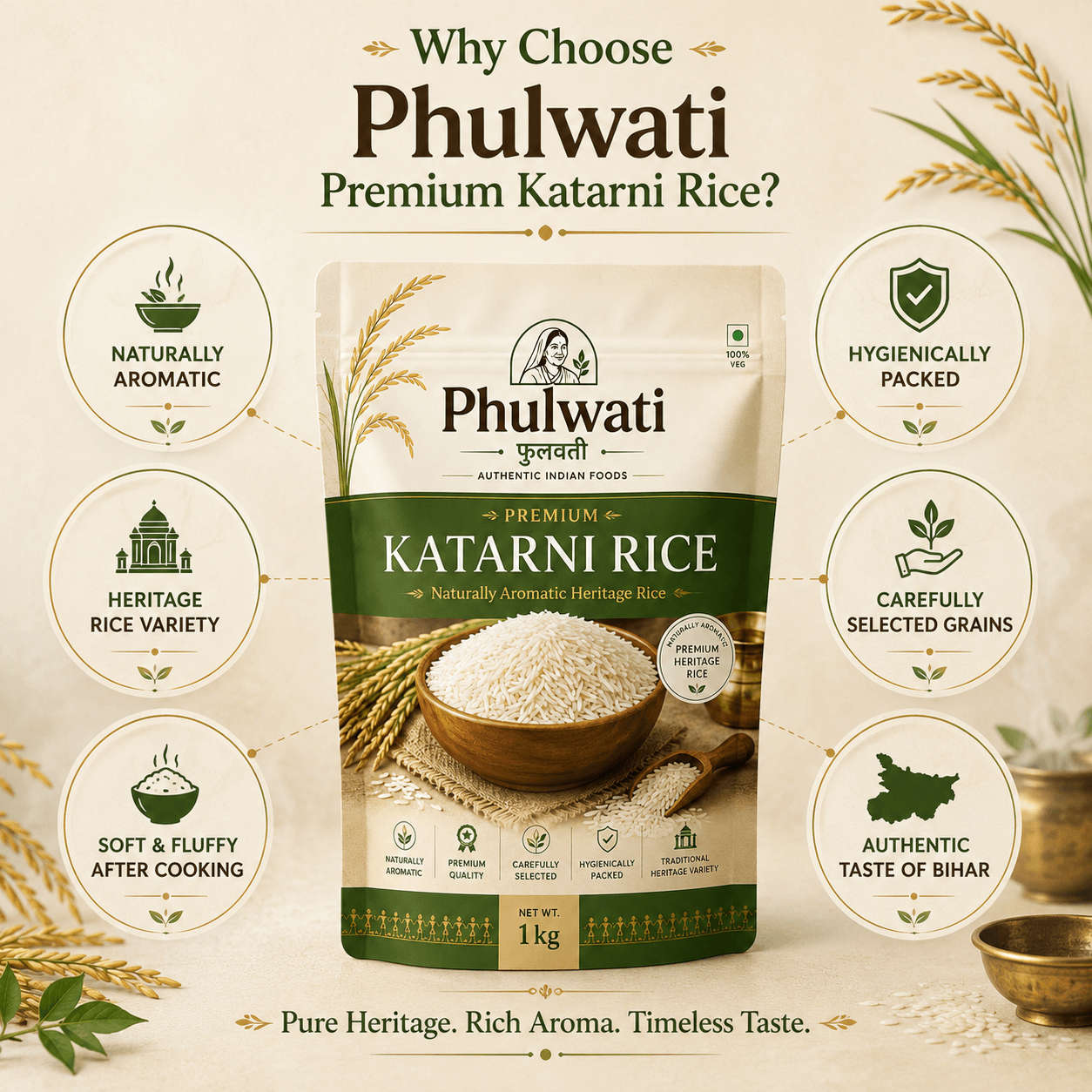 Phulwati Premium Katarni Rice | Naturally Aromatic Heritage Rice from Bihar
