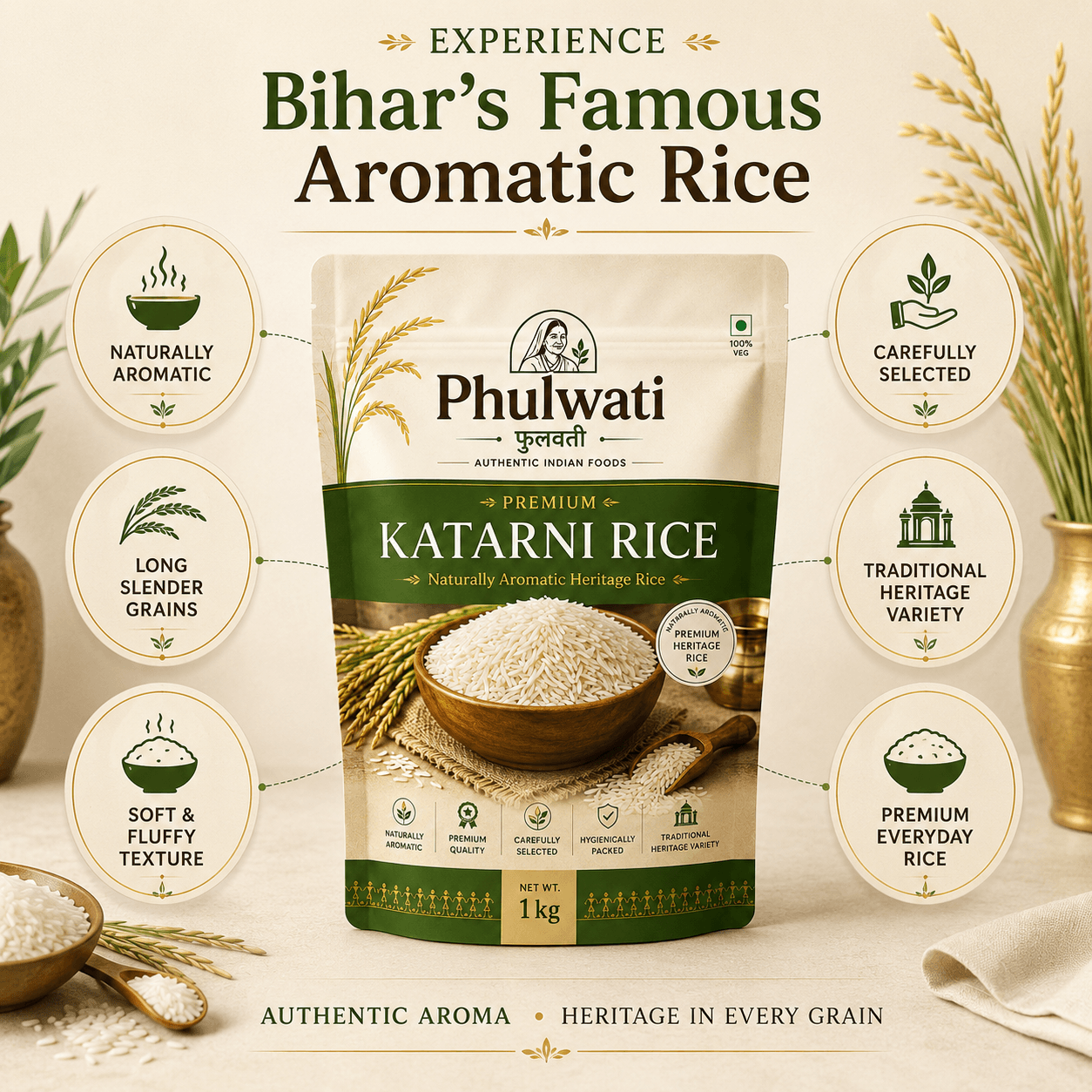 Phulwati Premium Katarni Rice | Naturally Aromatic Heritage Rice from Bihar