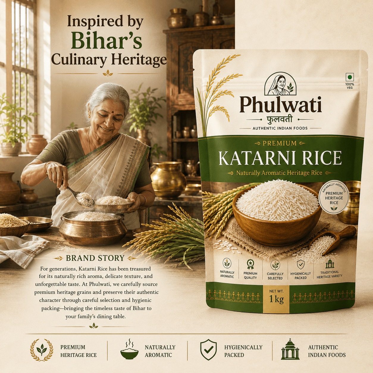 Phulwati Premium Katarni Rice | Naturally Aromatic Heritage Rice from Bihar