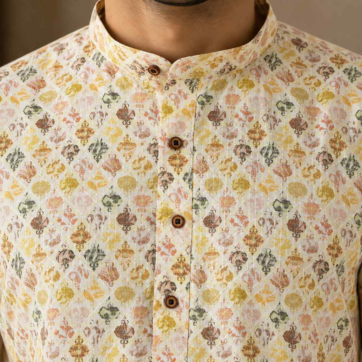 AIZA ARHAM Men’s Premium Kurta with Mandarin Collar and Full Sleeves | Festival, Casual, Occasional and Gifting