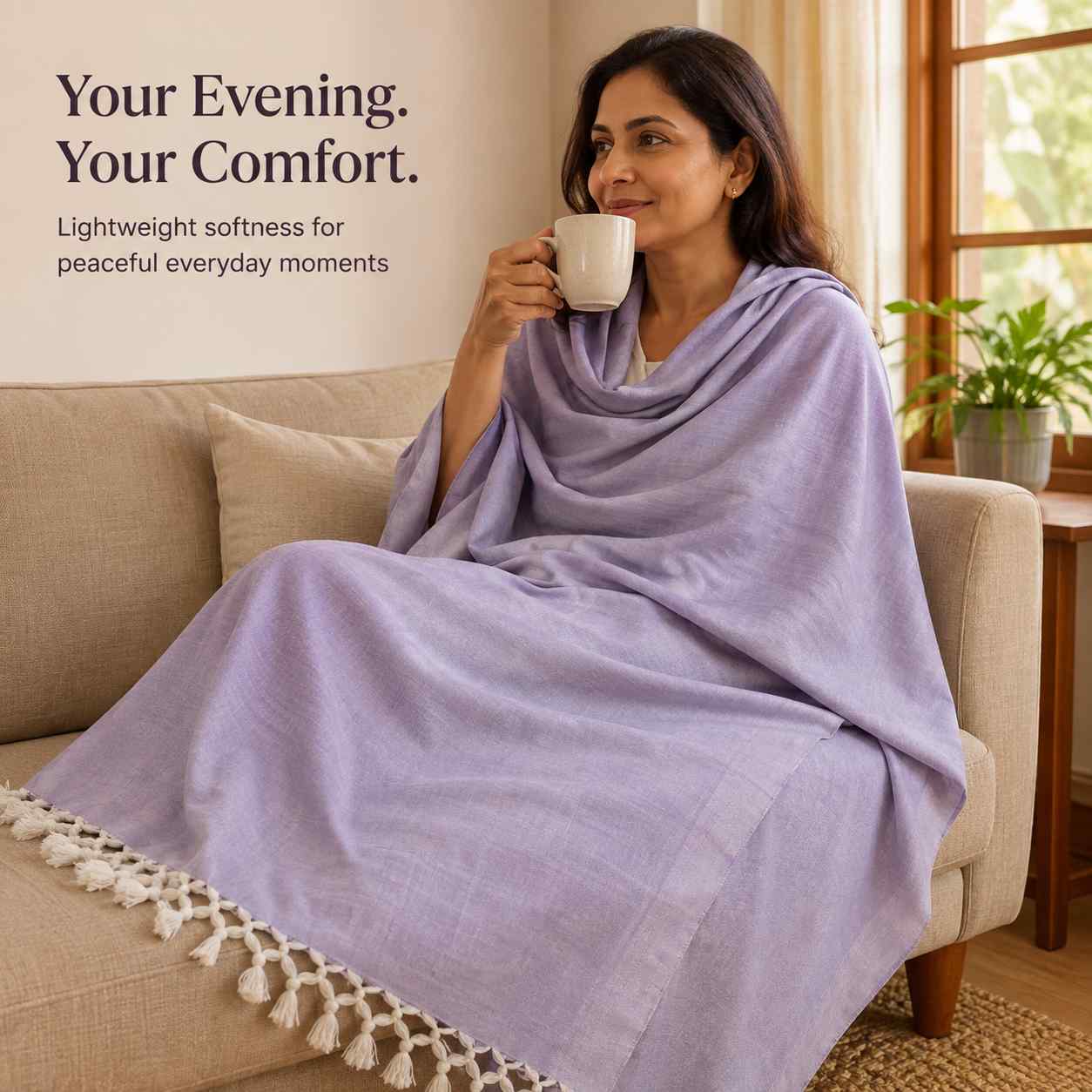 Authentic Bhagalpuri Dull Chadar – Lightweight Pure Cotton AC & Travel Blanket - Classic ( 94×50 in )