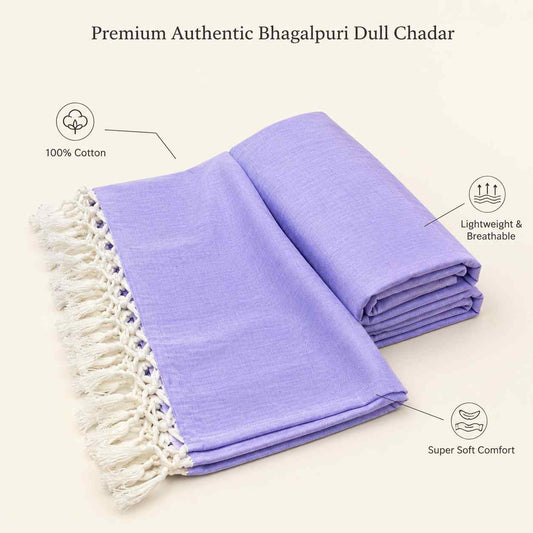 Authentic 3D Bhagalpuri Dull Chadar – Lightweight Pure Cotton AC & Travel Blanket - Premium ( 100×52 in )