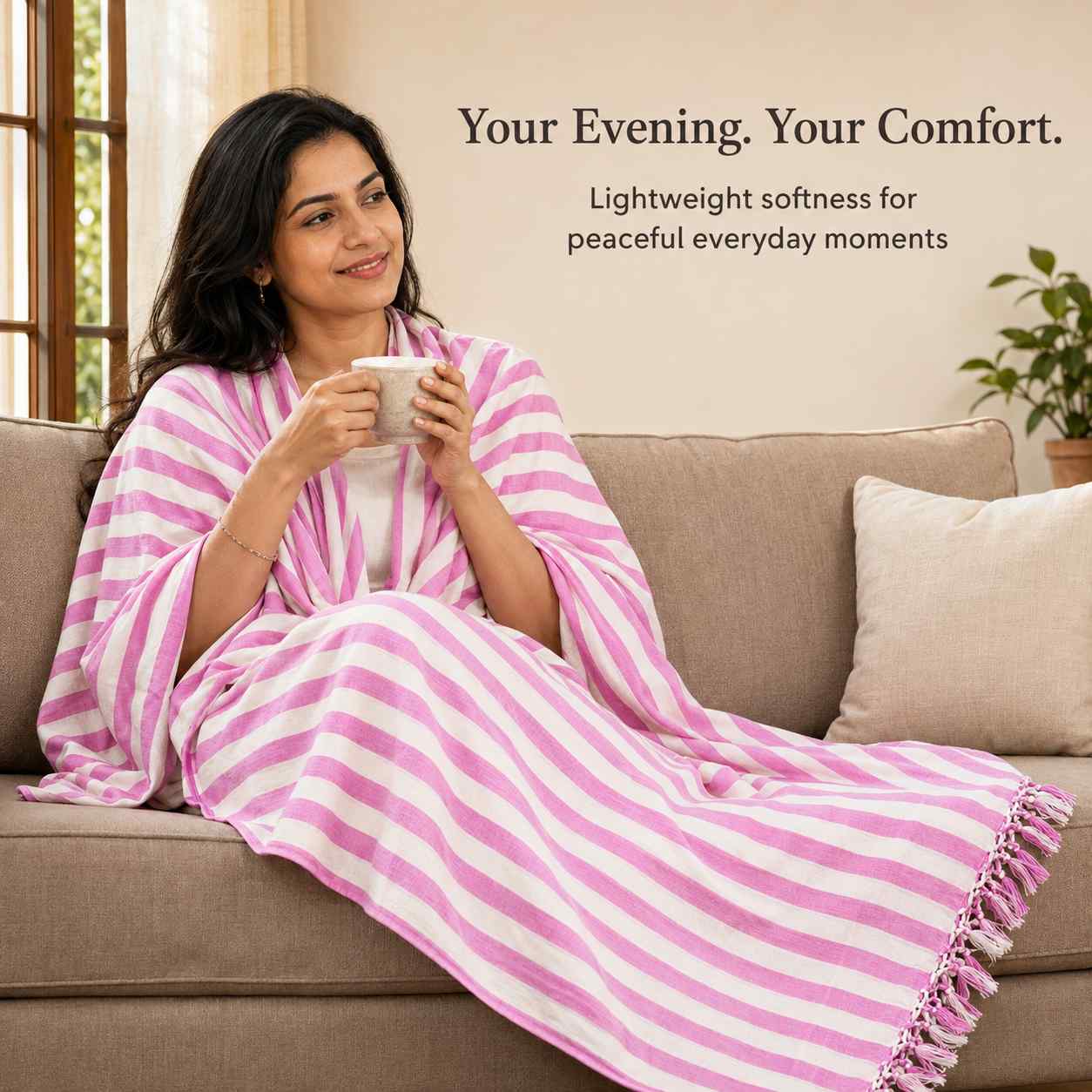 Authentic 3D Bhagalpuri Dull Chadar – Lightweight Pure Cotton AC & Travel Blanket - Premium ( 100×52 in )