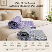 3D Bhagalpuri Dull Chadar – Classic Pack of 2 (94×50 in)